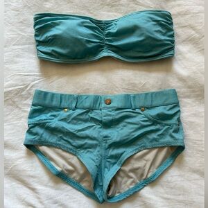 Vintage Marc by Marc Jacobs Turquoise “Mimic Denim” Bikini